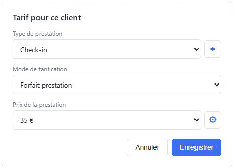 Tarif par client